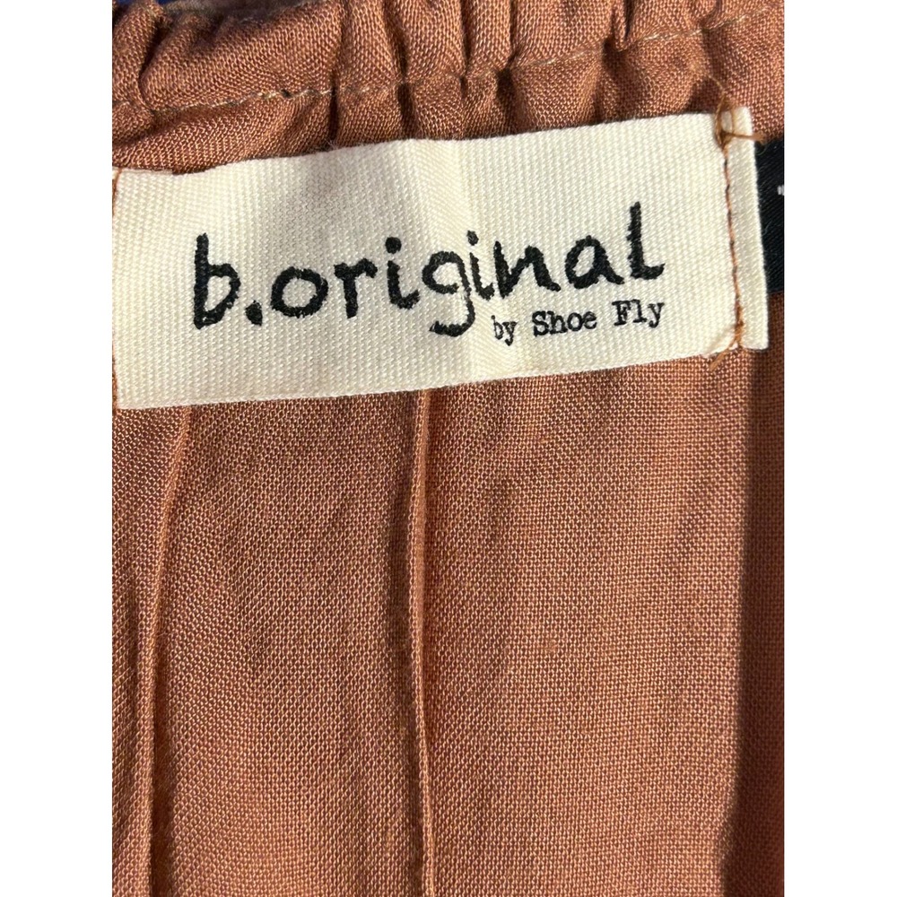 B.Original by Shoe Fly Floral Off The Shoulder Romper Brown Medium - Picture 4 of 8
